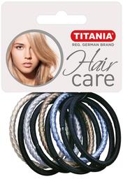 Набір різнокольорових резинок для волосся Titania, 9 шт. (7867)