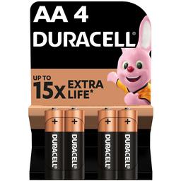 Лужні батарейки пальчикові Duracell 1,5 V АA LR6/MN1500, 4 шт. (706003)