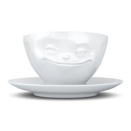 Чашка з блюдцем для кави Tassen Усмішка 200 мл, порцеляна (TASS14101/TA)
