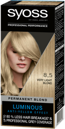 Стойкая краска для волос Syoss, тон 8-5 (Яркий Блонд), 115 мл