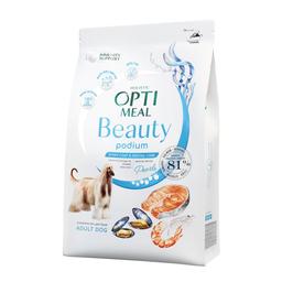 Повнораціонний сухий корм для дорослих собак усіх порід Optimeal Бьюті подіум, Блискуча вовна та догляд за зубами, 10 кг (B1732801)