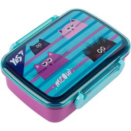 Ланч-бокс Yes Kittycon, 420 мл, фиолетовый с голубым (707754)