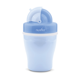 Чашка-непроливайка Nuvita з трубочкою, 200 мл, блакитний (NV1436Blue)