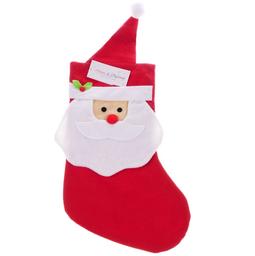 Інтер'єрна шкарпетка для подарунків Offtop Санта Клаус червона (855066)