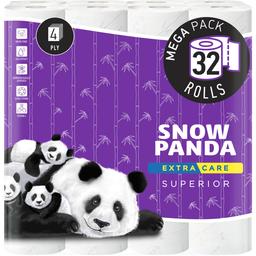 Туалетний папір Сніжна Панда Extra Care Superior чотиришаровий 32 рулони