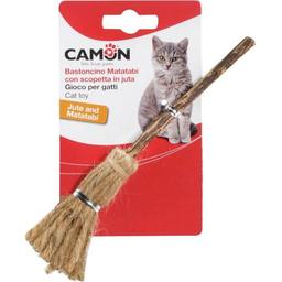 Игрушка для кошек Camon Палочка Matatabi с джутовой метлой, 17 см