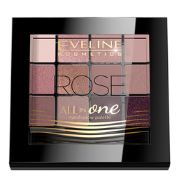 Палетка тіней для повік Eveline All In One, відтінок 2 (Rose), 12 шт., 12 г (LMKCIE12RO)