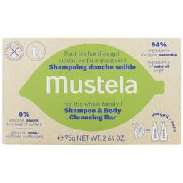 Твердий шампунь для волосся та тіла Mustela Shampoo & body Cleansing Bar 75 г