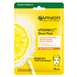 Тканинна маска для обличчя Garnier Skin Naturals Vitamin C для тьмяного та нерівномірного тону обличчя, 28 г