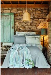 Набор постельное белье с покрывалом и пледом Karaca Home Lauro gri, евро, серый, 8 предметов (svt-2000022265362)