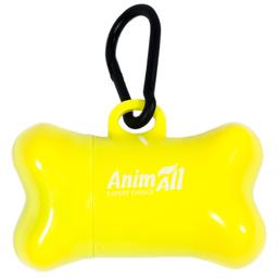 Диспенсер AnimAll зі змінними пакетами 1 рулон 15 шт. жовтий