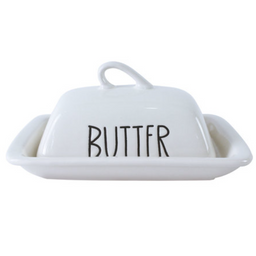 Масленка Limited Edition Butter, с крышкой, 19,2 см, белый (JH4879-2)