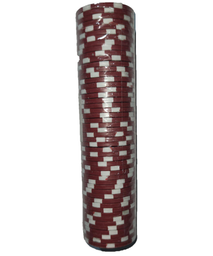 Набор фишек для игры в покер Offtop, 50 шт., красный (848073)