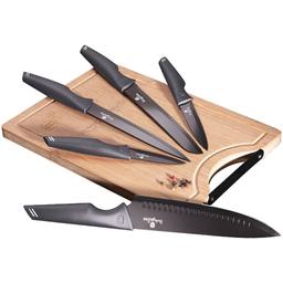 Набор ножей Berlinger Haus Metallic Line Carbon Pro Edition, серый (BH 2831)