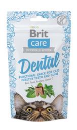 Беззернові ласощі для котів, для здоров’я зубів і ясен Brit Care Dental, з індичкою, 50 г