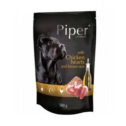 Вологий корм для собак Dolina Noteci Piper з курячим серцем і коричневим рисом, 500 г (DN109-300298)