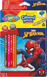 Карандаши цветные Colorino Spiderman, трехгранные, с точилкой, 12 шт., 13 цветов (91789PTR)