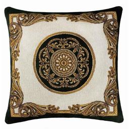 Подушка декоративна Прованс Baroque-1, 45х45 см, білий із золотим (25622)
