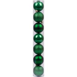 Набір новорічних куль Novogod'ko 6 см зелений 7 шт. (974026)