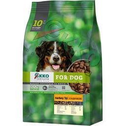 Сухий корм для дорослих собак Екко-гранула, з індичкою, чотирилисник, 10 кг