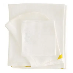 Комплект рушників Ekobo Bambino Baby Hooded Towel and Wash Cloth Set, білий, 2 шт. (69347)