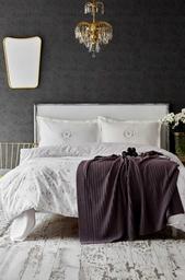 Набор постельное белье с пледом Karaca Home Quatre delux murdum 2020-1, евро, фиолетовый, 5 предметов (svt-2000022237086)