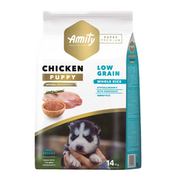 Сухой корм для щенков всех пород Amity Super Premium Puppy, с курицей, 14 кг (627 PUP 14 KG)