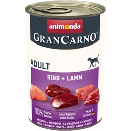 Вологий беззерновий корм для собак Animonda GranCarno Adult Beef + Lamb, з яловичиною та ягням, 400 г
