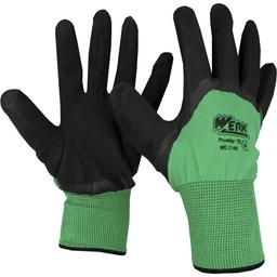 Перчатки Werk WE2148 зеленые с черным латексным покрытием
