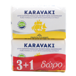 Твердое мыло Karavaki Ромашка, 500 г (4 шт. по 125 г) (ABSCa500)