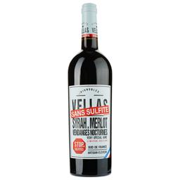 Вино Vellas Sans Sulfite Syrah Grenache Bio 2022 Vin de France, червоне, сухе, 0,75 л
