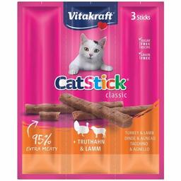 Ласощі для котів Vitakraft Cat Stick з індичкою та ягням, 18 г