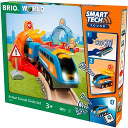 Детская железная дорога Brio Smart Tech круговая с тоннелями (33974)
