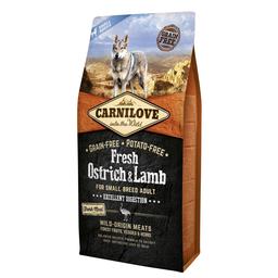 Сухий корм для дорослих собак малих порід Carnilove Fresh Ostrich & Lamb for Small Breed Dogs, з м'ясом страуса і ягняти, 6 кг