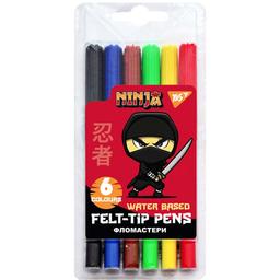 Фломастери Yes Ninja, 6 кольорів (650527)