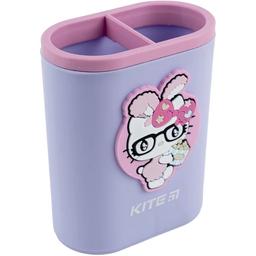 Стакан-подставка для канцелярских принадлежностей Kite с фигуркой Hello Kitty 2 отделения фиолетовая (HK23-170)