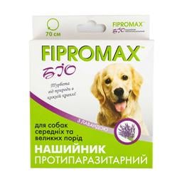Нашийник Fipromax Біо проти бліх та кліщів, для собак середніх та великих порід, 70 см