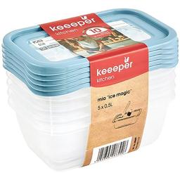 Комплект емкостей для морозильной камеры Keeeper Polar, 0,5 л, голубой, 5 шт. (3012)