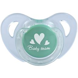Пустышка силиконовая Baby Team классическая, зеленая (3104)