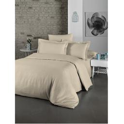 Комплект постельного белья LightHouse Exclusive Sateen Stripe Lux, сатин, евростандарт, 220x200 см, бежевый (2200000550170)