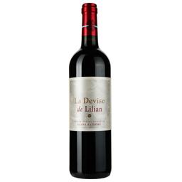 Вино La Devise De Lilian 2016, красное, сухое, 0.75 л