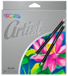 Карандаши цветные Colorino Рremium Artist, мягкие, 24 цвета, 24 шт. (65221PTR)
