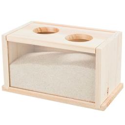 Ванна для грызунов Trixie с песком, деревянная, 22x12x12 см