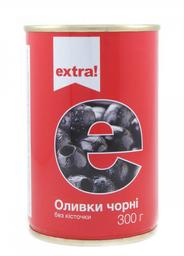 Оливки Extra! черные без косточки 300 г (565553)