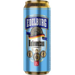 Пиво Edelburg Hefeweizen, светлое, нефильтрованное, 5,1%, ж/б, 0,5 л