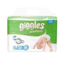 Підгузки дитячі Giggles Premium 6 (15-30 кг), 32 шт.
