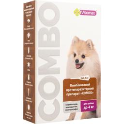 Краплі Vitomax комбо для собак до 4 кг, 0.4 мл, 3 шт.