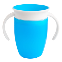 Чашка-непроливайка Munchkin Miracle 360 с ручками, 207 мл, голубой (012271)