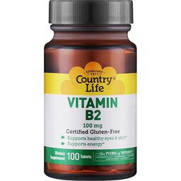 Витамин В2 Country Life 100 мг 100 таблеток