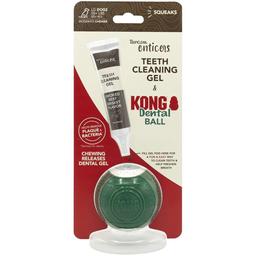 Набір для догляду за ротовою порожниною TropiClean Enticers: Гель зі смаком яловичої грудки 29.6 мл + М'яч Kong Dental Ball L